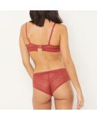 Shorty met terracotta-diamanten