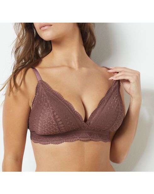 BH ohne Bügel mit abnehmbarem Polster Nr. 8 Idole Chocolat