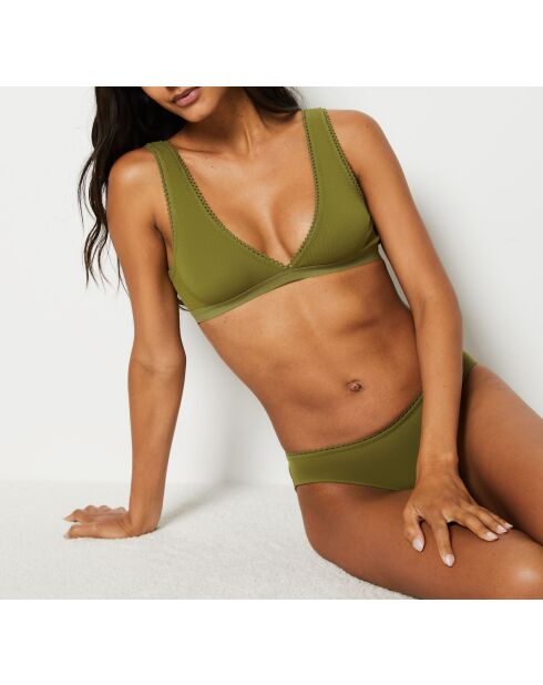 Sujetador Douce con aros color caqui oliva