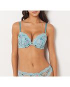 Push-up-BH mit Bügelstickerei Nr. 1 Escapade Blue Lagoon