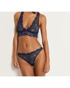 Tanga reflectante azul medianoche