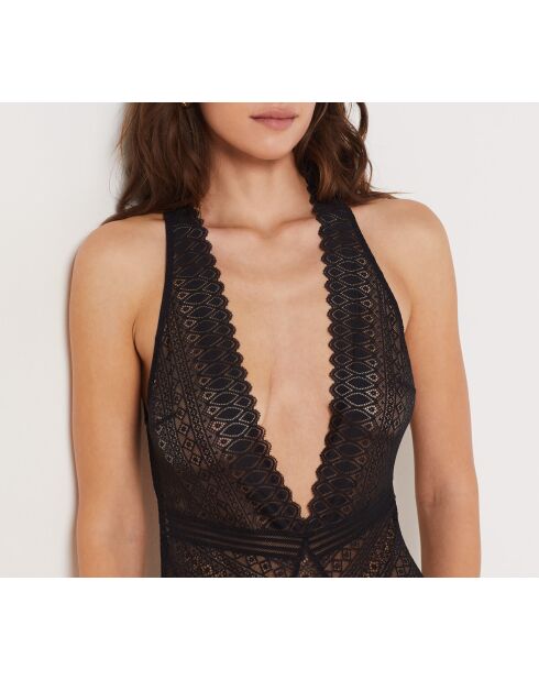 Body de una sola pieza sin marcos Grabado negro