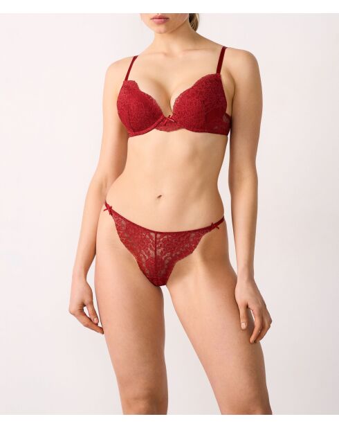 Prodigieuse roter Push-up-BH mit Bügel