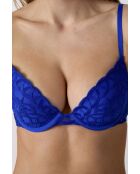 Indigofarbener Push-up-BH mit Bügel