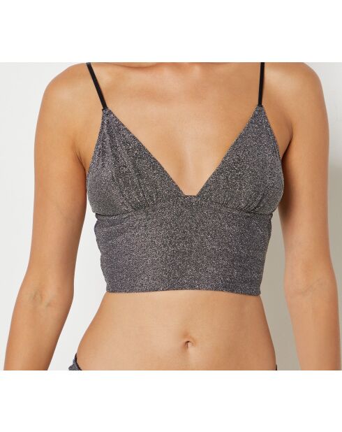 Soutien-gorge sans armatures Sparkling argent