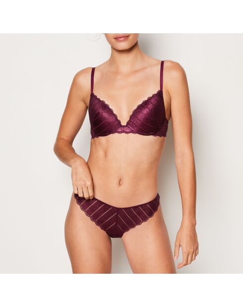 Illusions pflaumenfarbener Push-up-BH mit Bügel