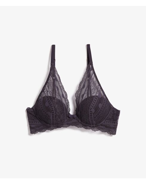 Kunstzinnige push-up bh met blauwe bessen en beugel nr. 3