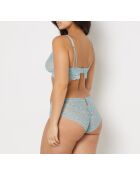 Kunstzinnige blauwe lagunebeha met beugel nr. 7