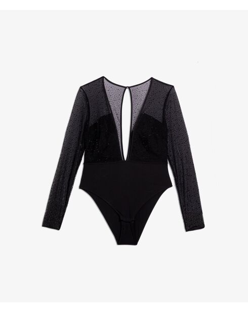 Body une pièce sans armatures Couture noir