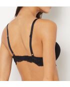 No.1 Escapade schwarzer Push-up-BH mit Bügel