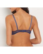 Blauwe push-up bh in paquerette met beugel