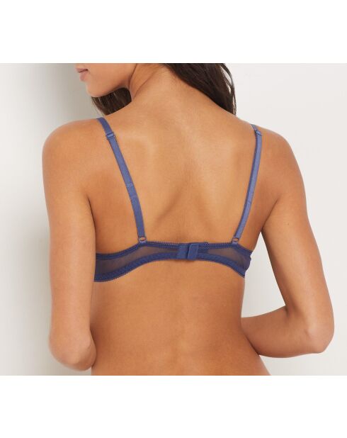 Blauer Push-up-BH mit Bügel in Paquerette