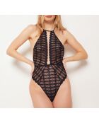 Body de una sola pieza negro sin aros Panache