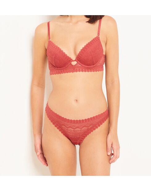 Push-up-BH mit Bügel Nr. 2 Diamant Terrakotta