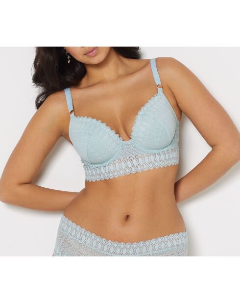 Bügel-BH Nr. 5 Gravur lagunenblau