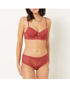 Shorty met terracotta-diamanten