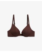 Pure Fit Push-up-BH in Schokolade mit Bügel