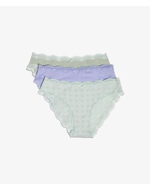 Set van 3 veelkleurige Jimma slipjes