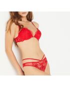 Rode push-up bh met beugel Conquise