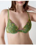 Sujetador push-up verde gourmet con aros