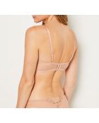 Sujetador con aros de nácar ruborizado