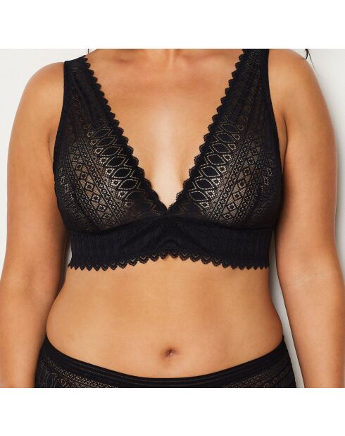 Soutien-gorge sans armatures n°8 Gravure noir