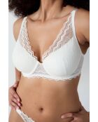 Embleme ecrufarbener BH mit Bügel n°6