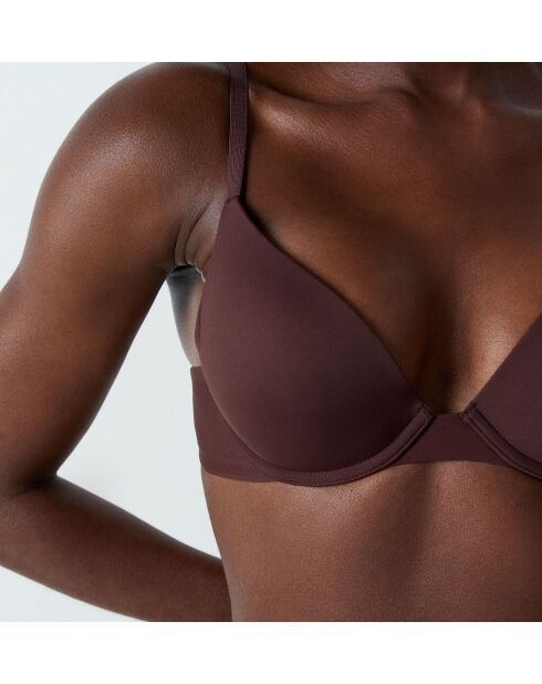 Pure Fit Push-up-BH in Schokolade mit Bügel