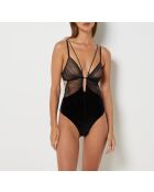Enlacee zwarte romper uit één stuk zonder beugel