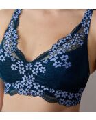 Prächtiger postoperativer BH ohne Bügel, Mitternachtsblau