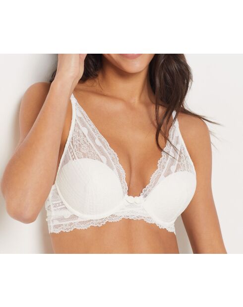 #3 Kunstzinnige ecru push-up bh met beugel