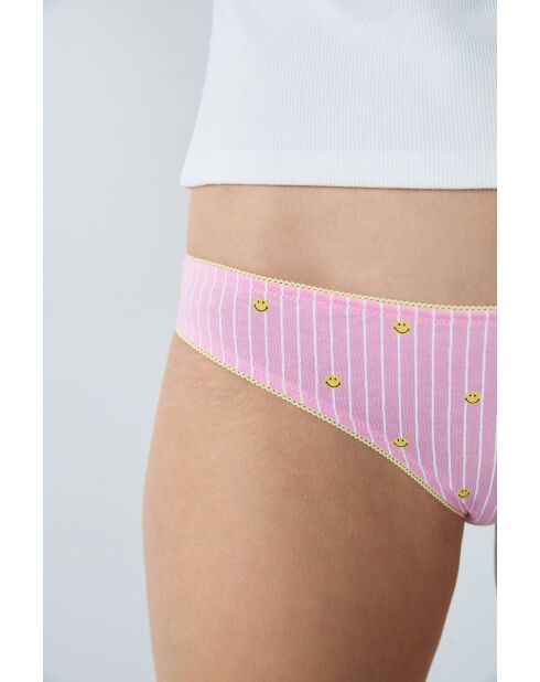 Pack de 3 braguitas Jackie Smiley rosas