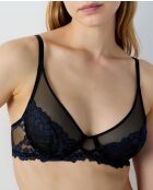 Mitternachtsblauer Tänzer-BH mit Bügel