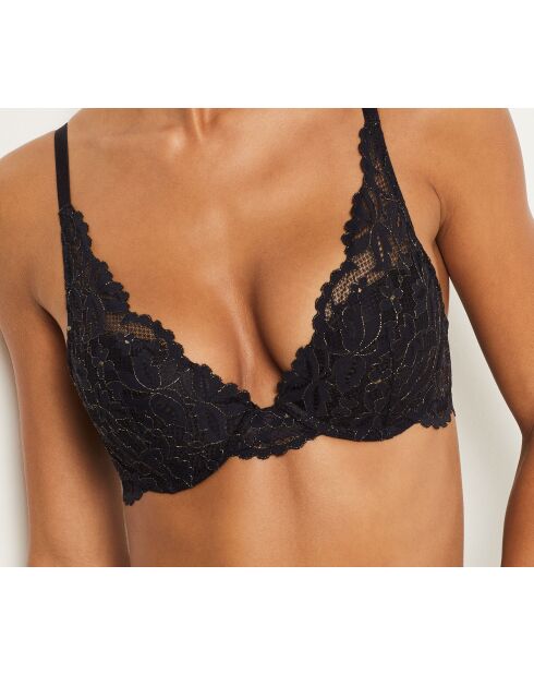 #3 Legende schwarzer Push-up-BH mit Bügel