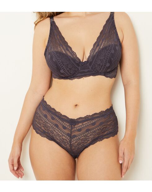 Kunstzinnige beugelbeha nr. 6 met blauwe bessen