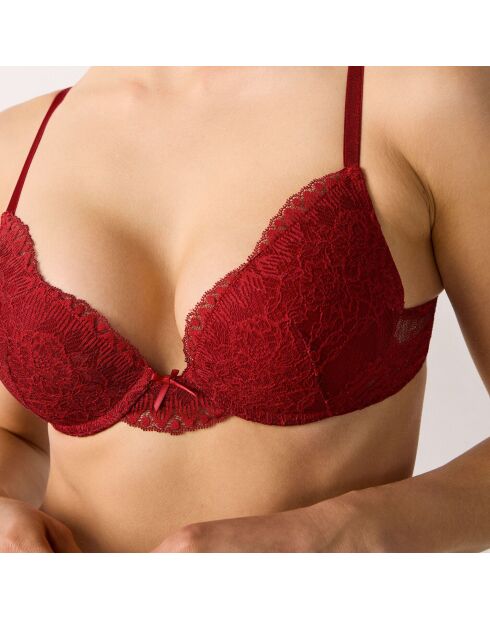 Prodigieuse roter Push-up-BH mit Bügel