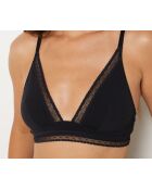 Bonito sujetador negro con aros