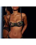 Zwarte beugelbeha voor in de tuin