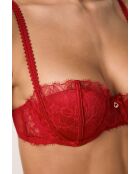 Roter Maskerade-BH mit Bügel