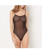 Prachtige zwarte bodysuit uit één stuk zonder beugel