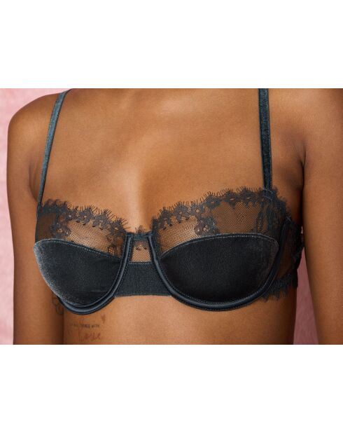 Antracietkleurige beugelbeha nr. 9 Twist