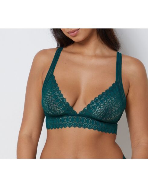 Soutien-gorge sans armatures Gravure vert sapin