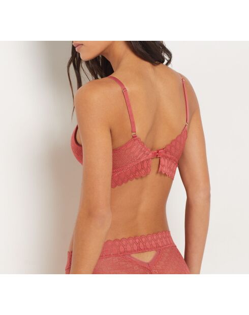 Sujetador sin cable con grabado de terracota