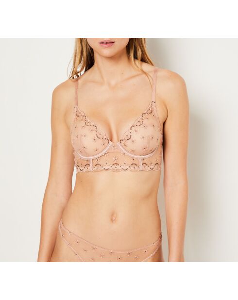 BH met beugel in roze parelmoer