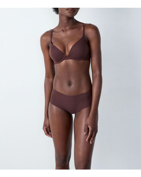 Pure Fit Push-up-BH in Schokolade mit Bügel