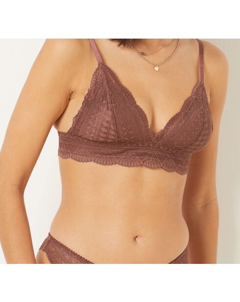 BH ohne Bügel mit abnehmbarem Polster Nr. 8 Idole Chocolat