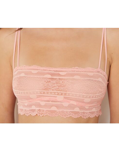 Kunstzinnige roze bh zonder beugel