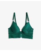Push-up-BH mit Bügelgravur tannengrün
