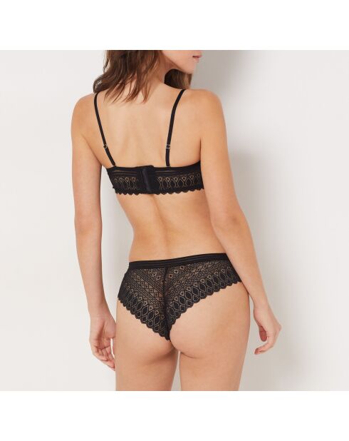 Shorty zwarte gravure