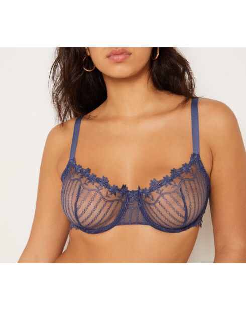 BH met beugel n° 9 Paquerette blauw